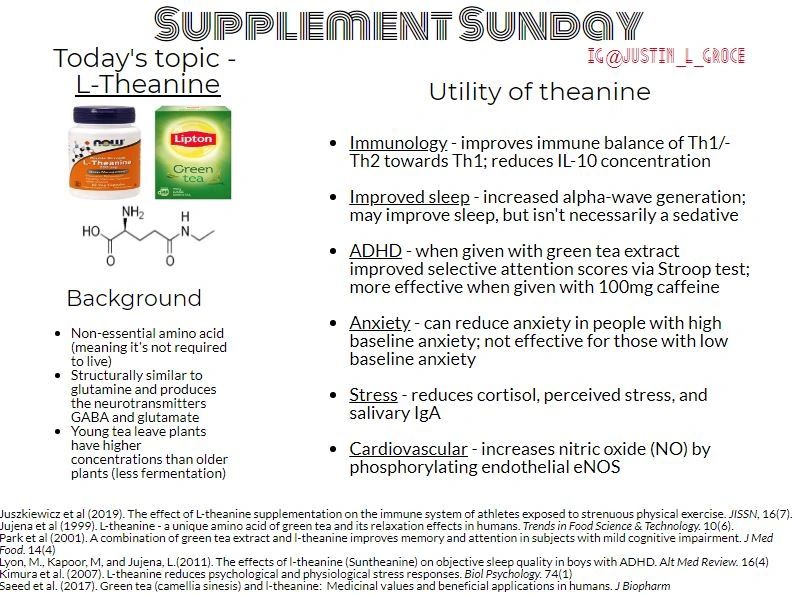 Ltheanine good for anxiety, ADHD....oh, and cortisol